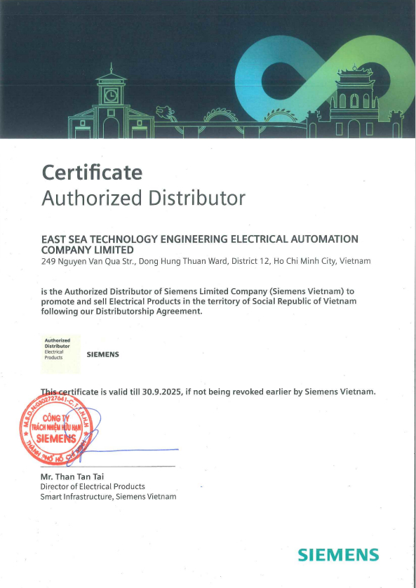 CHỨNG CHỈ NHÀ CUNG CẤP THIẾT BỊ ĐIỆN 2025